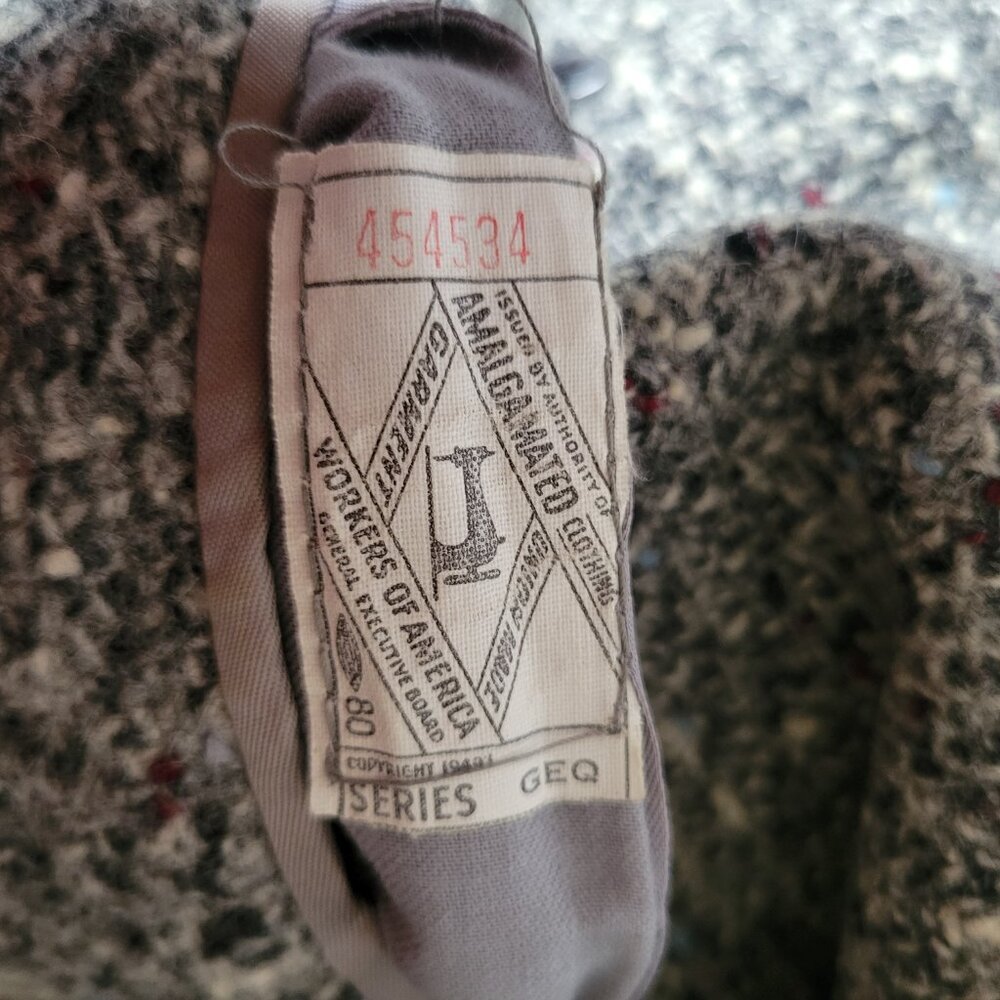 Vintage 1950’s Donshire Fashion Union Made Wool/Tweed Trench Coat/Overcoat EUC - Picture 7 of 11